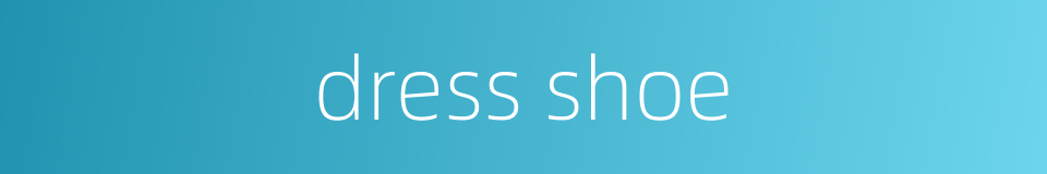 dress shoe的同义词