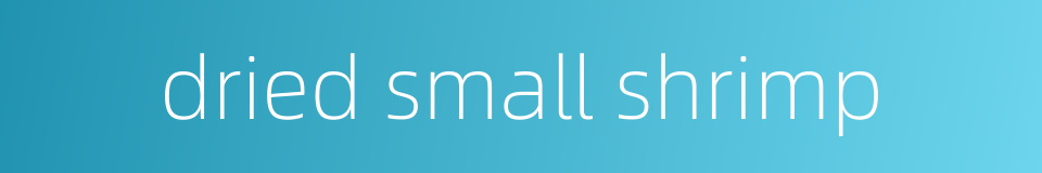 dried small shrimp的同义词