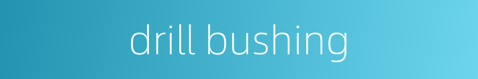 drill bushing的同义词