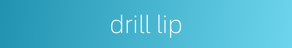 drill lip的同义词