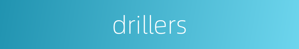 drillers的同义词