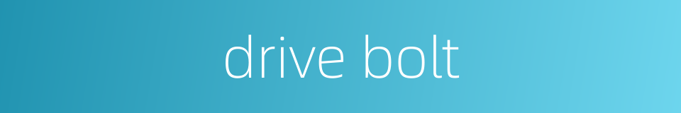 drive bolt的同义词