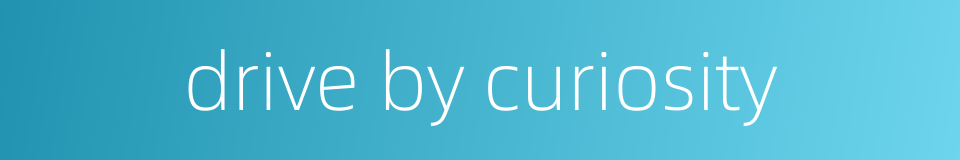 drive by curiosity的同义词