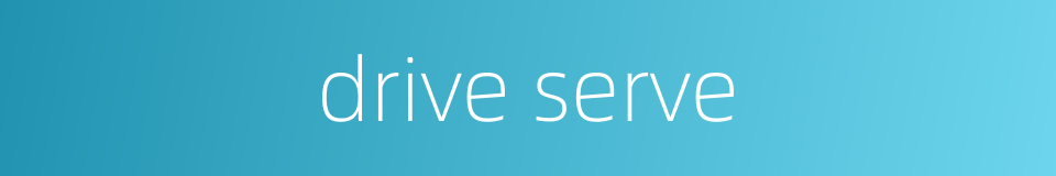drive serve的同义词