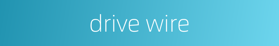 drive wire的同义词