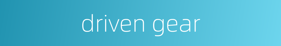 driven gear的同义词
