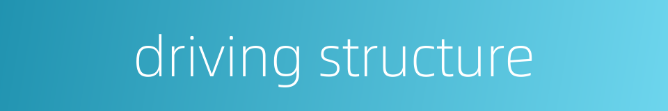 driving structure的同义词