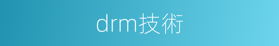 drm技術的同義詞