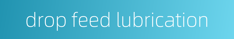 drop feed lubrication的同义词
