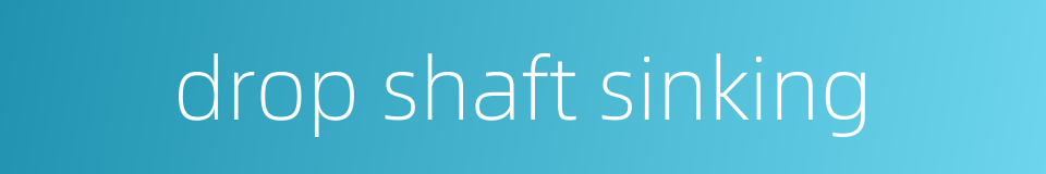 drop shaft sinking的同义词