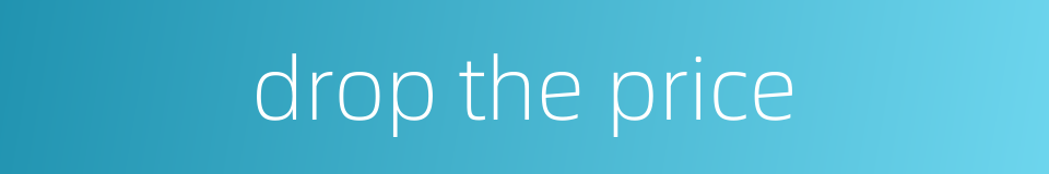 drop the price的同义词
