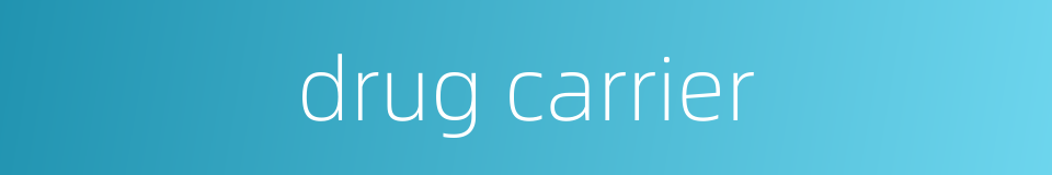 drug carrier的同义词