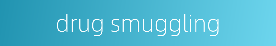 drug smuggling的同义词