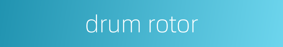 drum rotor的同义词