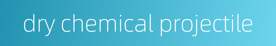 dry chemical projectile的同义词