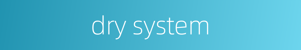 dry system的同义词