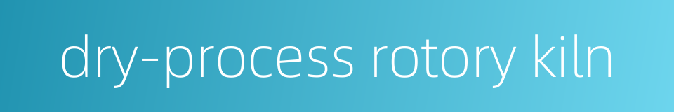 dry-process rotory kiln的同义词