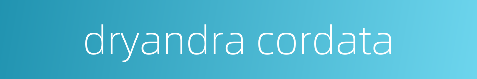 dryandra cordata的同义词