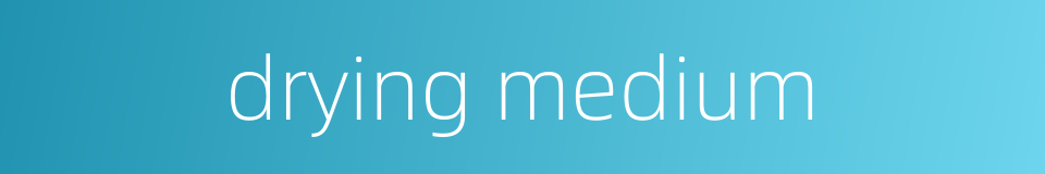 drying medium的同义词