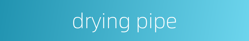 drying pipe的同义词