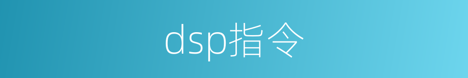 dsp指令的同义词