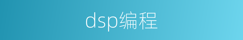 dsp编程的同义词