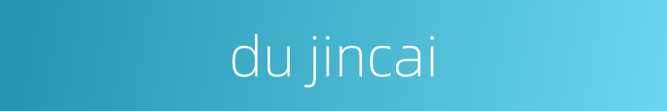 du jincai的同义词