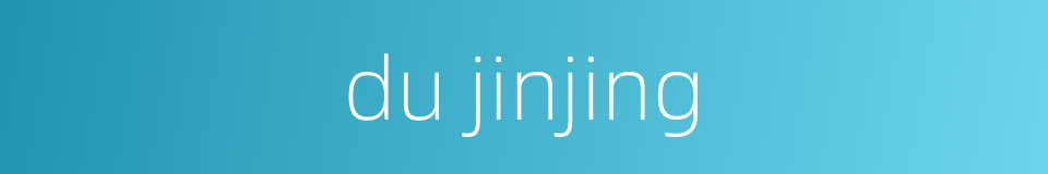 du jinjing的同义词