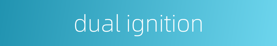 dual ignition的同义词