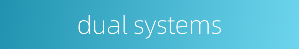dual systems的同义词