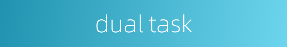 dual task的同义词