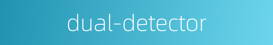 dual-detector的同义词