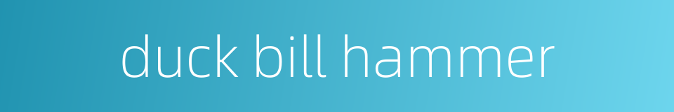 duck bill hammer的同义词