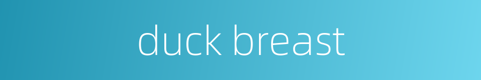 duck breast的同义词