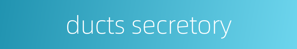 ducts secretory的同义词