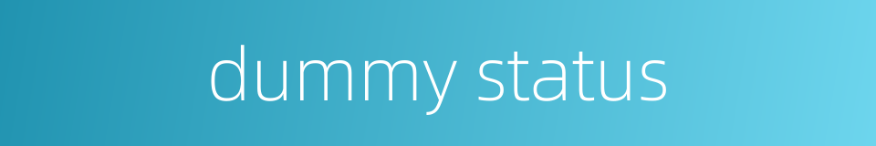 dummy status的同义词