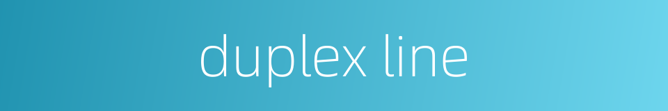 duplex line的同义词