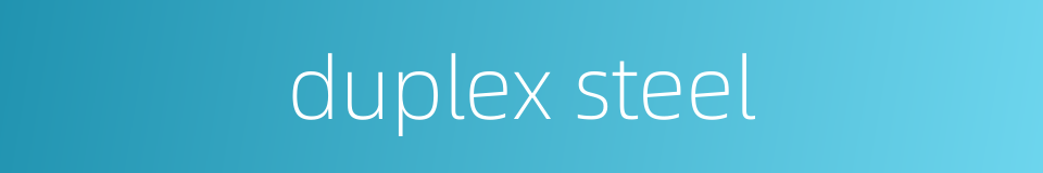 duplex steel的同义词