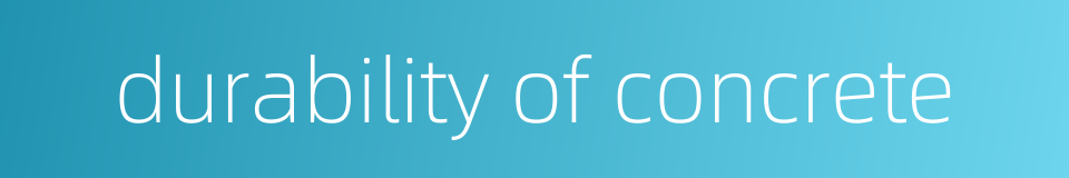 durability of concrete的同义词