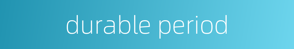 durable period的同义词