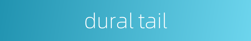 dural tail的同义词