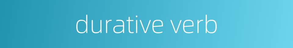 durative verb的同义词