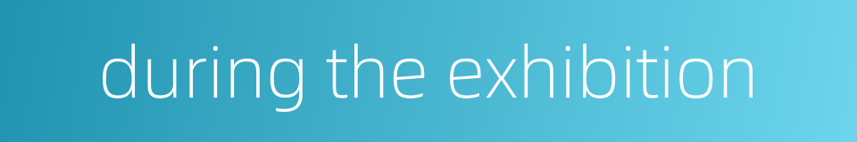 during the exhibition的同义词