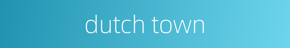 dutch town的同义词