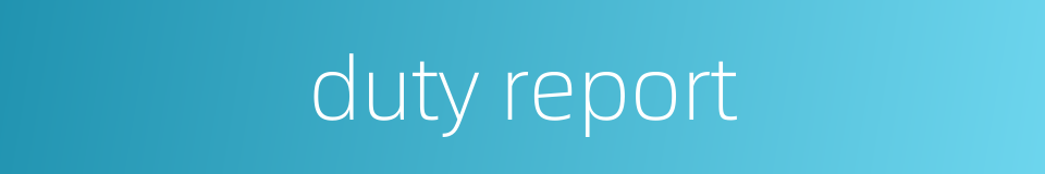 duty report的同义词