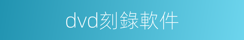 dvd刻錄軟件的同義詞