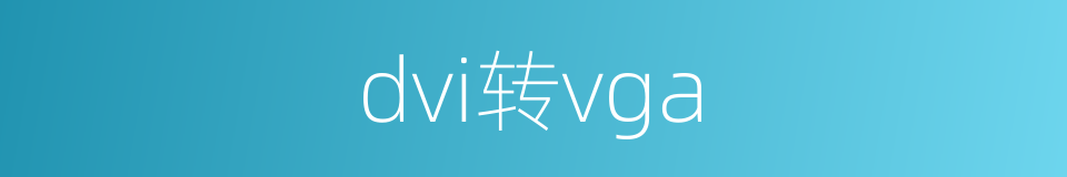 dvi转vga的同义词