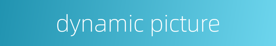 dynamic picture的同义词
