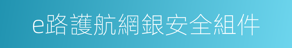 e路護航網銀安全組件的同義詞