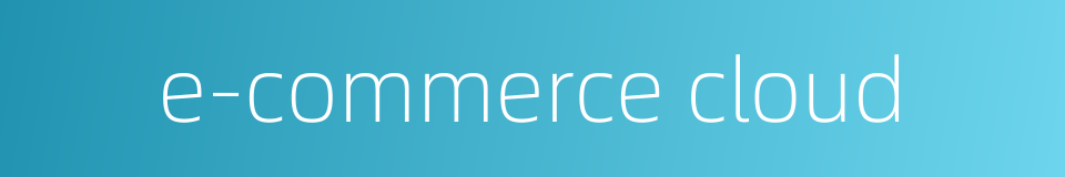 e-commerce cloud的同义词